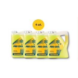 MANNOL płyn do chłodnic pro cool 5L motocyklowy (-40ST.C/+135ST.C) gotowy do użycia - pakiet 4 sztuki