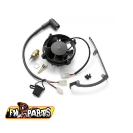FM-PARTS zestaw wentylatora chłodnicy kompletny pasuje do ktm / husqvarna '08-'17 (z włącznikiem termicznym na wąż)