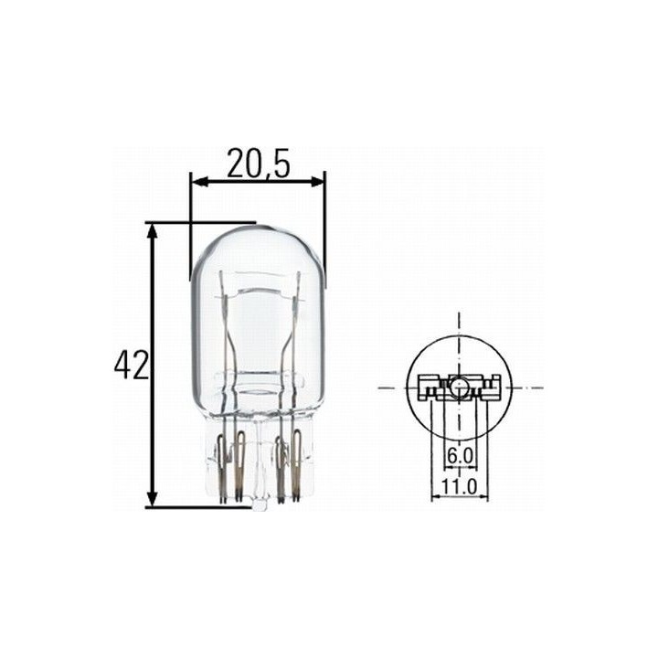 HELLA żarówka w 21/5W 12V W3X16Q - 1 sztuka