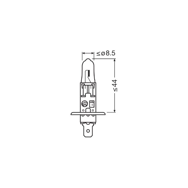 OSRAM żarówka H1 12V 55W, P14.5S - 1 sztuka