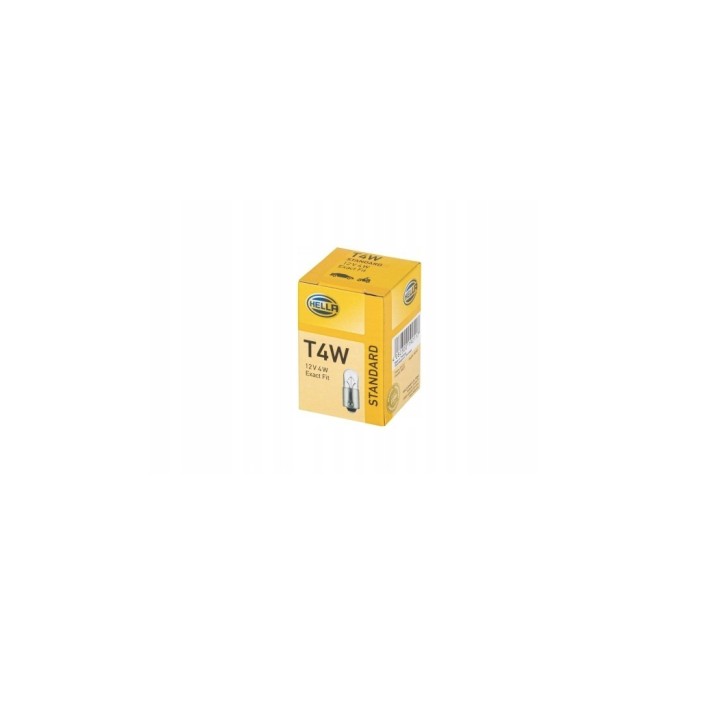 HELLA żarówka T4W 12 4W BA9S (postojówka - światło postojowe - pozycyjne) - 10 sztuk
