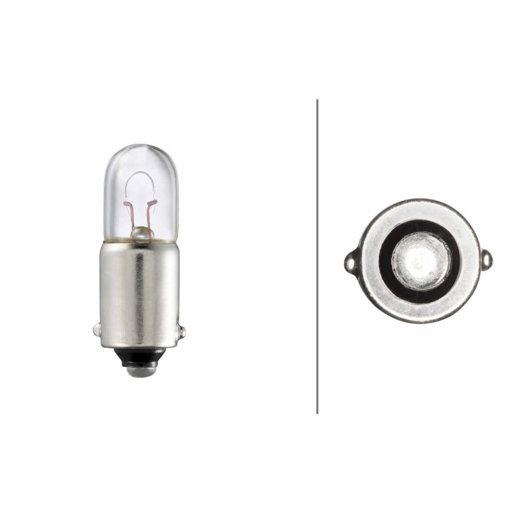 HELLA żarówka T4W 12 4W BA9S (postojówka - światło postojowe - pozycyjne) - 10 sztuk
