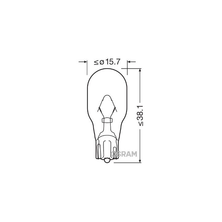 OSRAM żarówka W16W 12V 16W, W2,1X9,5D, SV8,5-8 - 1 sztuka