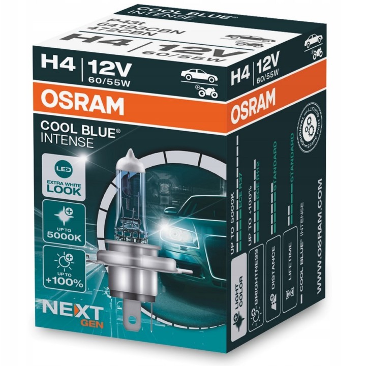 OSRAM żarówka H4 12V 60/55W PX26D cool blue® intense nextgen