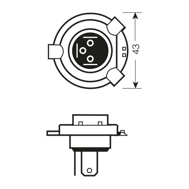 OSRAM żarówka H4 12V 60/55W P43T original