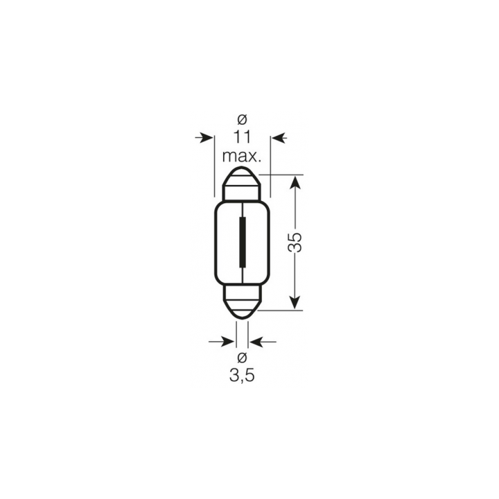 OSRAM żarówka 5W 12V SV8.5-8 C5W