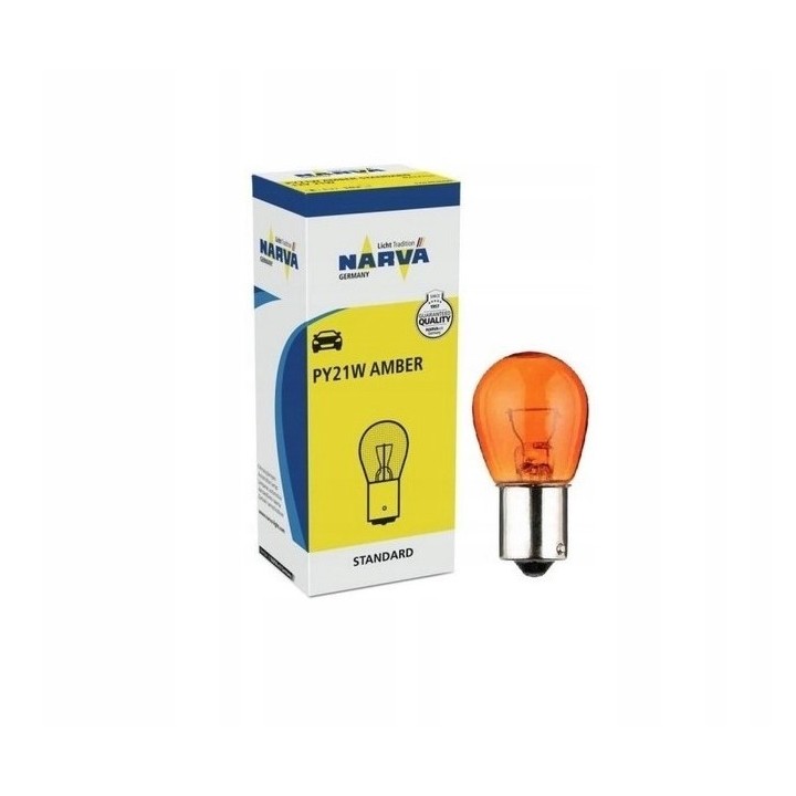 NARVA żarówka 21W 12V BAU15S PY21W (orange) - pomarańczowa kierunkowskaz 1 sztuka