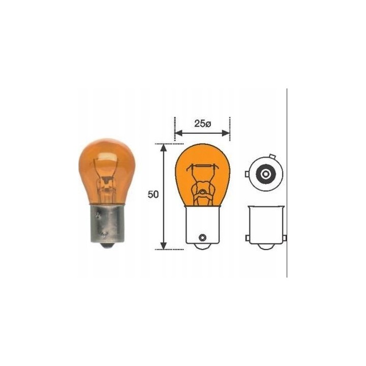 NARVA żarówka 21W 12V BAU15S PY21W (orange) - pomarańczowa kierunkowskaz 1 sztuka