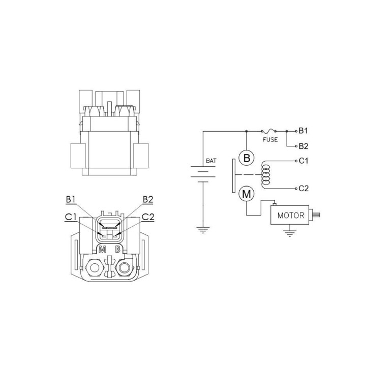 DZE przekaźnik rozrusznika yamaha wr 250R '08-'20; xtz 660 tenere '11-'15; fjr 1300 '08-'24 (12V/150A)