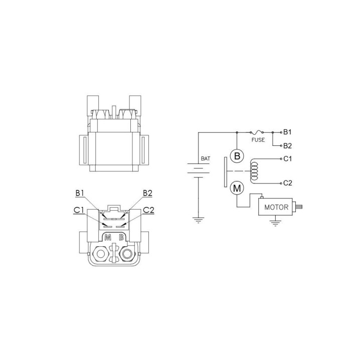 DZE przekaźnik rozrusznika ktm sx/sx-f/exc/exc-f/exc-r/xc-xc-f '99-'20; LC4 640/690/950/990/1090/1050/1190/1290 '99-'20 (oem 58…