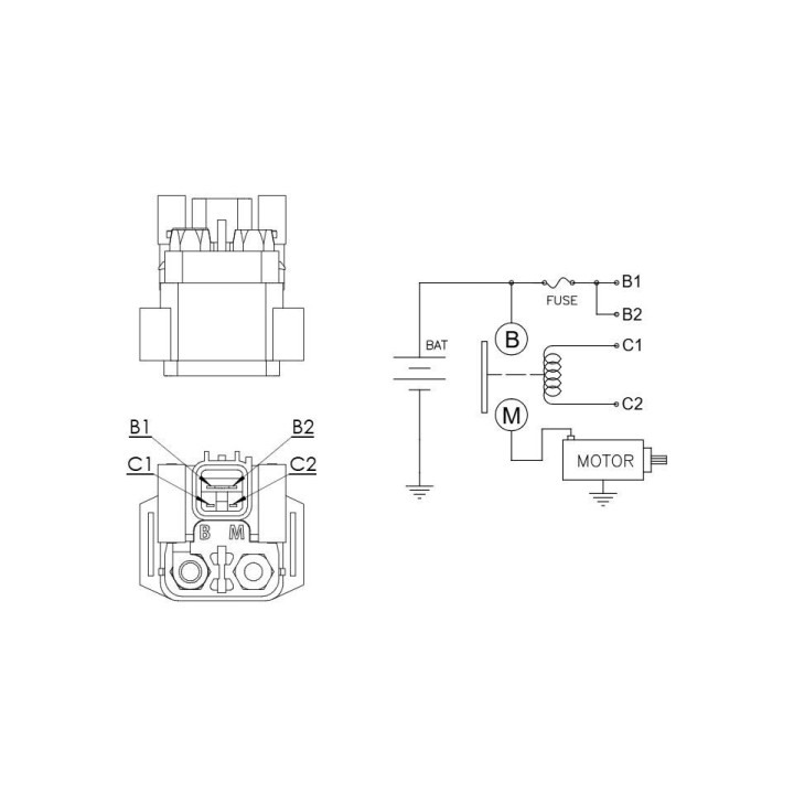 DZE przekaźnik rozrusznika ktm LC8 950/990 '03-'12; suzuki an 400 '03-'14; dl 650/1000 '04-'14; gsx 600/750 '98-'18; sv 650/100…