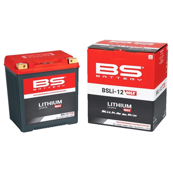 BS BATTERY BS 2026/03 akumulator litowo-jonowy ze wskaźnikiem naładowania LIFEPO4 BSLI-12 max (166X127X175) (12,8V, 900A, 216WH…