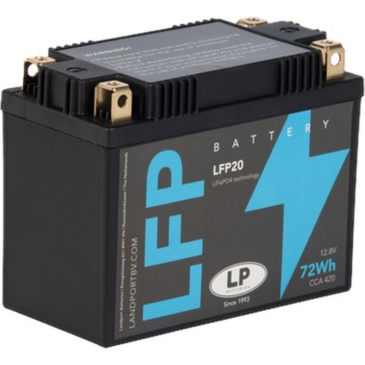 LANDPORT akumulator litowo-jonowy LIFEPO4 LFP20 (ml LFP20) (165X86X130) 12,8V 6AH (72WH) (YTX20BS, YTX20LBS, Y50N18LA2) (waga 1…