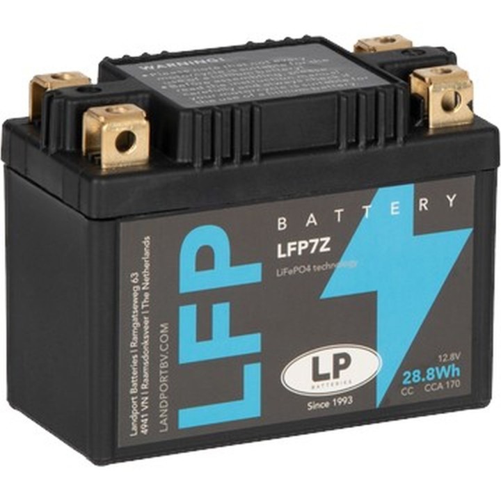 LANDPORT akumulator litowo-jonowy LIFEPO4 LFP7Z (ml LFP7Z) (107X56X85) 12,8V 2,4AH (YTZ7S, YTX7ABS, YB9LB) (28,8 wh) (waga 600G…