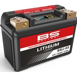 BS BATTERY BS akumulator litowo-jonowy ze wskaźnikiem naładowania LIFEPO4 BSLI-03 (134X65X92) (210A,36WH,3AH) (YTX7A-BS,YT7B-BS…