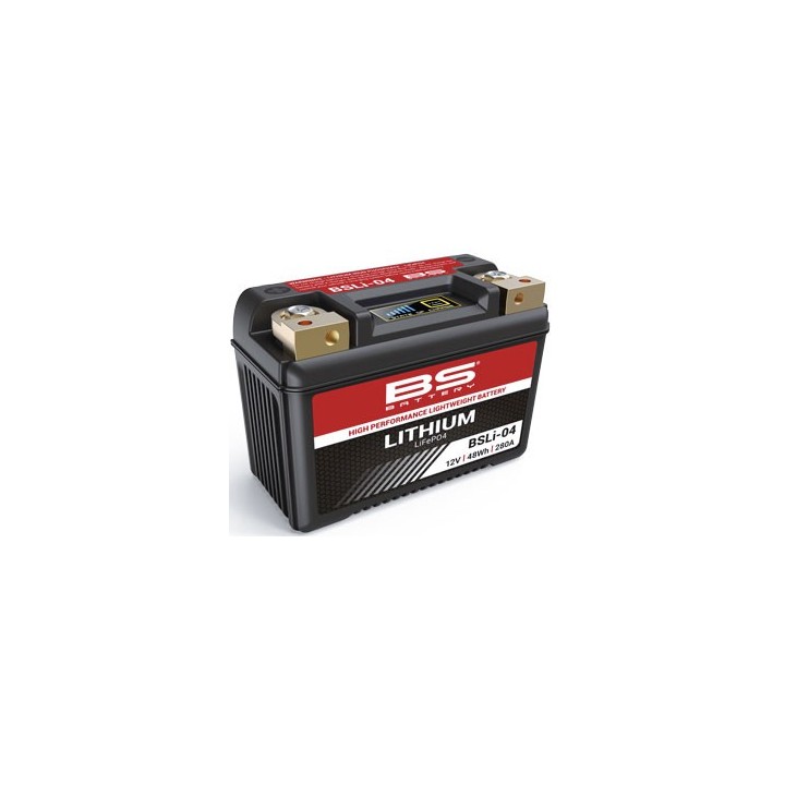 BS BATTERY BS akumulator litowo-jonowy ze wskaźnikiem naładowania LIFEPO4 BSLI-04/06 (134X65X92) (280A,48WH,4AH) (YTZ10S,YT12B-…