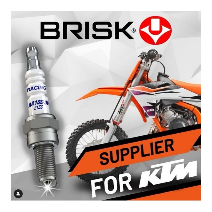 BRISK racing świeca zapłonowa AR10C-OE ktm 50 SX '24 -, ktm 50 SX '24, SX 65 '24- 85 SX '25-, husqvarna tc 50/65/85 '24-, gasga…
