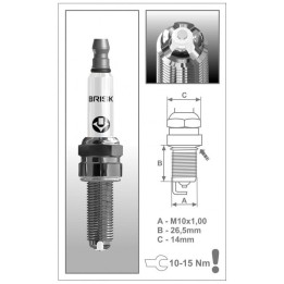 BRISK premium świeca zapłonowa COR10LGS ktm sxf/excf 250/450 '14-'22 , husqvarna fc/fe '14-'22, gasgas ec/ex '21-22, (pierwszy…