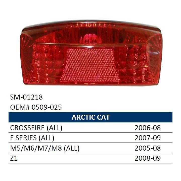 SPI snow lampa tylna snow oraz ATV arctic cat (all models) '05-'09 (skuter śnieżny)