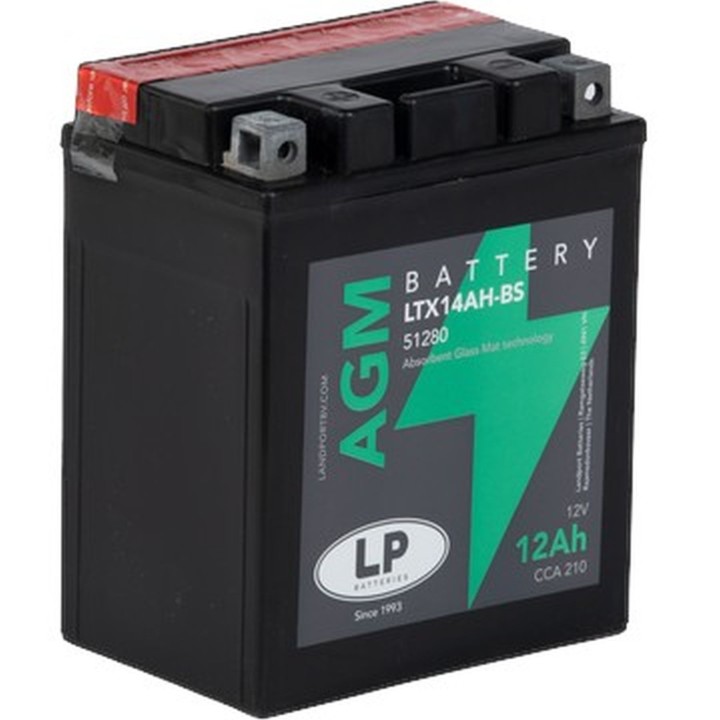 LANDPORT akumulator YTX14AH-BS (ma LTX14AH-BS) 12V 12AH 133X90X164 (quady) bezobsługowy - elektrolit osobno (3) UE2019/1148