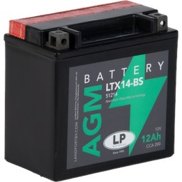 LANDPORT akumulator YTX14BS (ma LTX14-BS) 12V 12AH 150X87X145 bezobsługowy - elektrolit osobno (3) UE2019/1148