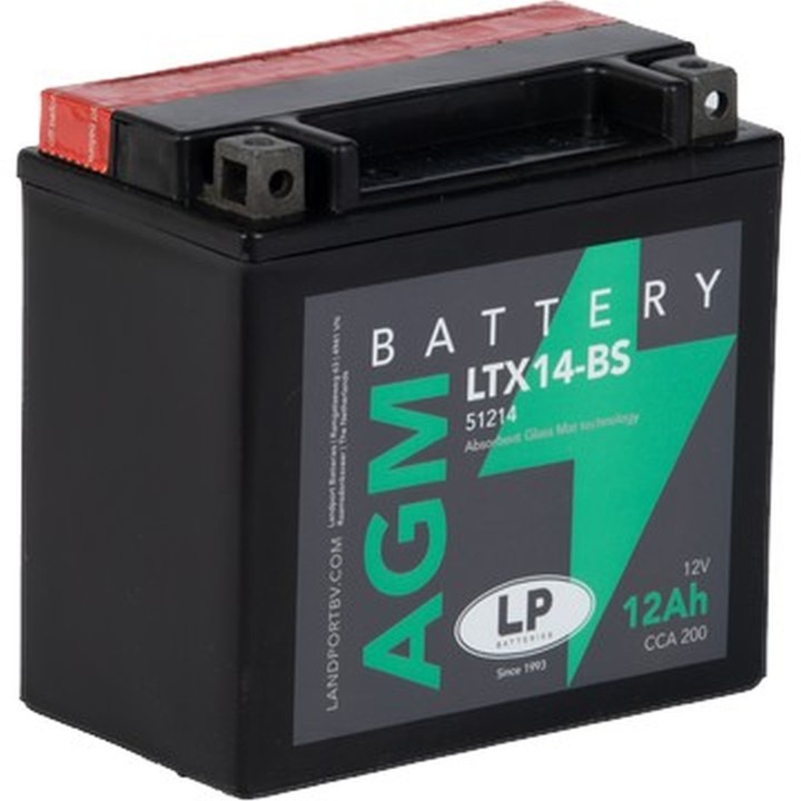 LANDPORT akumulator YTX14BS (ma LTX14-BS) 12V 12AH 150X87X145 bezobsługowy - elektrolit osobno (3) UE2019/1148