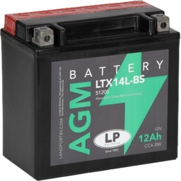 LANDPORT akumulator YTX14L-BS (ma LTX14L-BS) 12V 12AH 150X87X145 (harley davidson 883/1200) bezobsługowy - elektrolit osobno (3…