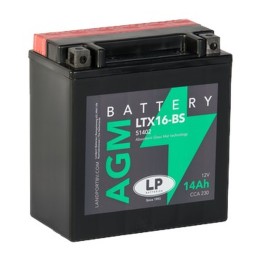 LANDPORT akumulator YTX16-BS (ma LTX16-BS) 12V 14AH 150X87X161 bezobsługowy - elektrolit osobno (2) UE2019/1148
