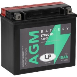 LANDPORT akumulator YTX20-BS (ma LTX20-BS) 12V 18AH 175X87X155 bezobsługowy - elektrolit osobno (2) UE2019/1148 - zastępuje YTX…