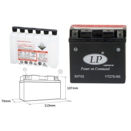 LANDPORT akumulator YTZ7S-BS (ma LTZ7S-BS) (ma LTZ7S-BS) 12V 6AH 113X70X105 (GTZ7S) bezobsługowy - elektrolit osobno (6) UE2019…