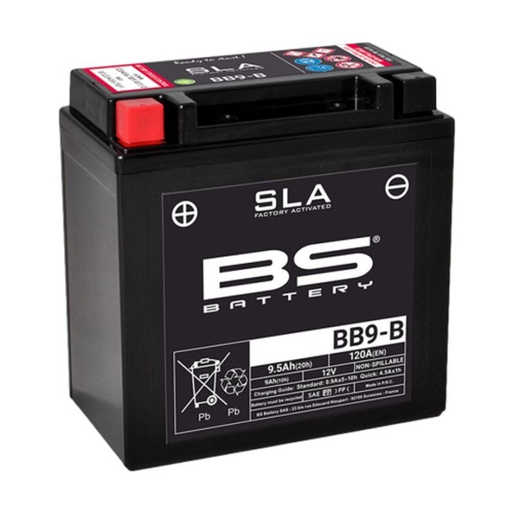 BS BATTERY BS akumulator BB9-B (fa) 12V (YB9-B) 9AH 135X75X139 bezobsługowy - zalany (120A) (6)