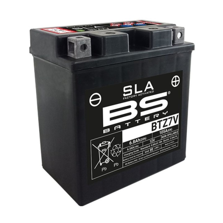 BS BATTERY BS akumulator BTZ7V (fa) (YTZ7V) 12V 6,5AH 113X70X121 bezobsługowy - zalany (105A) (8)