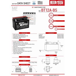 BS BATTERY BS akumulator BT12A-BS (YT12A-BS) 152X88X106 12V 10AH bezobsługowy - elektrolit osobno (175A) UE2019/1148 (4)