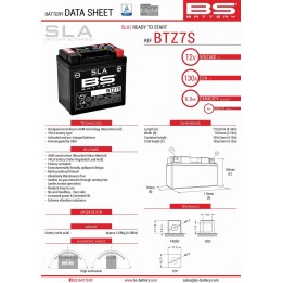 BS BATTERY BS akumulator BTZ7S (fa) (YTZ7S) 12V 6AH 112X69X103 bezobsługowy - zalany (130A) (300635) (4)
