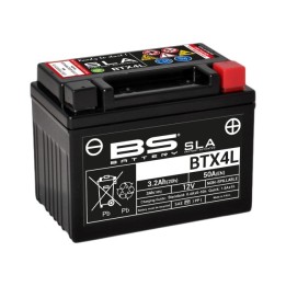 BS BATTERY BS akumulator BTX4L+ / BTZ5S (fa) (YTX4L-BS, YT4L-BS, YTZ5S) 12V 3AH 114X71X86 bezobsługowy - zalany (65A) - zastępu…