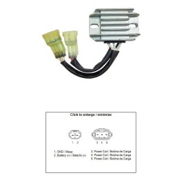 DZE regulator napięcia yamaha yz 250FX '15-'19; yz 450FX '16-'18; wr 250F '15-'19; wr 450F '16-'18 (2GB-81960-00) (SH828AB) (12…