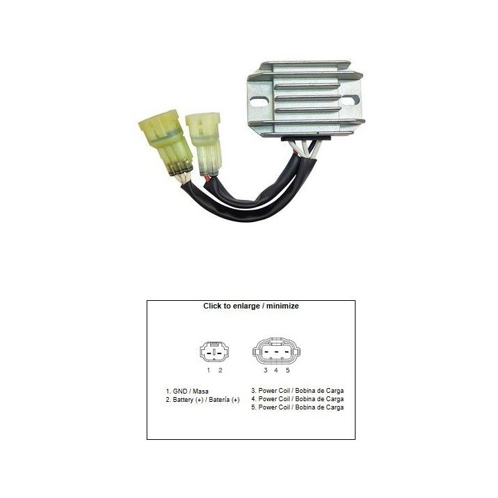 DZE regulator napięcia yamaha yz 250FX '15-'19; yz 450FX '16-'18; wr 250F '15-'19; wr 450F '16-'18 (2GB-81960-00) (SH828AB) (12…
