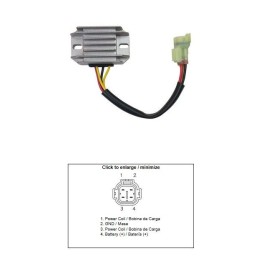 DZE regulator napięcia suzuki rmz 250 '10-'17; rmz 450 '08-'17 (32800-28H00) (12A)