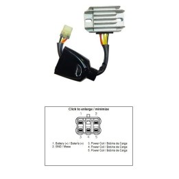 DZE regulator napięcia kawasaki kx 250F '13-'16; kx 450F '12-'15 (21066-0742) (12A)
