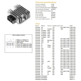 DZE regulator napięcia kawasaki kdx 125 '90-'93; kle 250; kl 500/650 '89-'91; kmx 125/200 '87-'02; klx 650 '93-'96 (ESR246) (20…