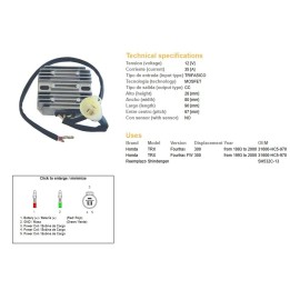 DZE regulator napięcia honda trx 300 fw fourtrax '93-'00 (31600-HC5-970) (SH532C-13;ESR128)