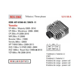 DZE regulator napięcia can am; honda trx 500FA/FGA '01-'04; kawasaki kvf 650/750 brute force '05-'13; suzuki lt-a 400/500/700/7…