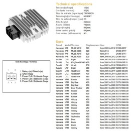 DZE regulator napięcia yamaha yfm 125/250/350/400/450/600/660 (rapror;big bear; kodiak;grizzly; bruin); suzuki LTZ400 quadracer…