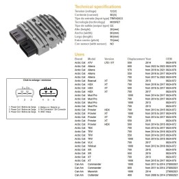 DZE regulator napięcia can-am 400/500/650/800/1000; honda trx 500/650/680; kawasaki kvf 750 12-13; polaris 400/500/550/570/800/…