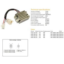 DZE regulator napięcia arctic cat 250/300 '98-'03 (3530-014)
