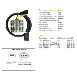 DZE regulator napięcia polaris sportsman 550 '09-'10, 850 '09-'10 (40111636) (50A)