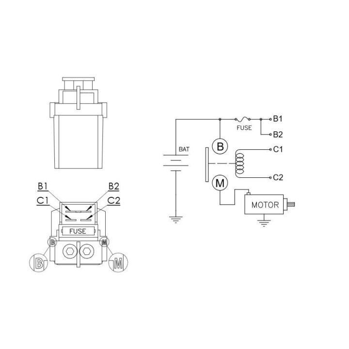 DZE przekaźnik rozrusznika yamaha fz 16 '06-'11 ; fz 25 '18-; fz 6N '06-'10 (54B-H1940-01; 21C-H1940-00) (150A)