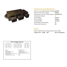 DZE moduł zapłonu cdi yamaha yfm 660 raptor '01 (OEM-5LP-85540-00)