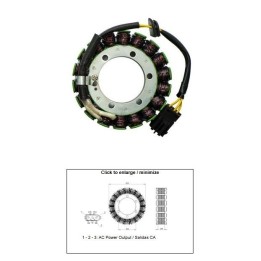 DZE uzwojenie alternatora (stator) bmw f 650GS '08-'12; f 700GS '12-'17; f 800R '10-'18; f 800ST '07-'12; f 800GT '13-'18; f 80…
