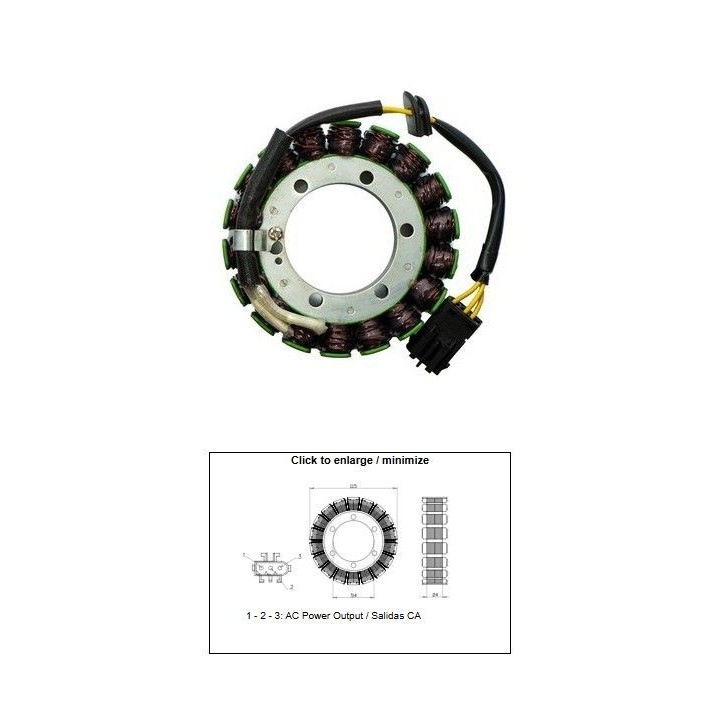 DZE uzwojenie alternatora (stator) bmw f 650GS '08-'12; f 700GS '12-'17; f 800R '10-'18; f 800ST '07-'12; f 800GT '13-'18; f 80…